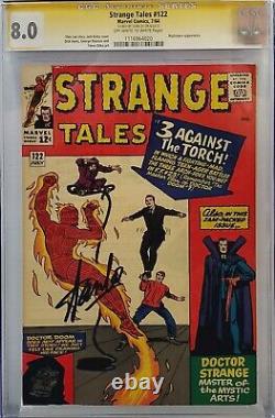 Strange Tales #122 Cgc 8.0 Ss Signed Stan Lee Human Torch