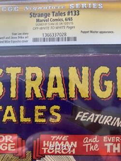 Strange Tales #133, signed by Stan Lee, CGC 3.0