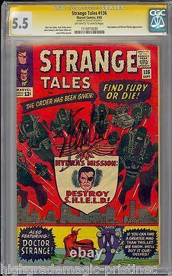 Strange Tales #136 Cgc 5.5 Ss Stan Lee Signed #1116970030