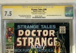 Strange Tales #168 Doctor Strange MARVEL 1968 SIGNED STAN LEE, CGC 7.5VF