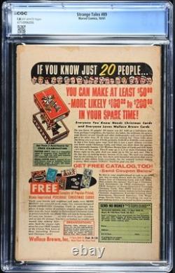 Strange Tales #89 CGC 1.8 1961 1st Fin Fang Foom Marvel Jack Kirby Stan Lee