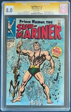 Sub-Mariner #1 CGC 8.0 SS Stan Lee Namor Origin Marvel 1968 Comics