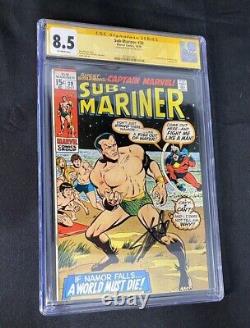 Sub-Mariner #30 CGC 8.5 Signed Stan Lee 1970 Captain Marvel. Only 2 on CGC sign