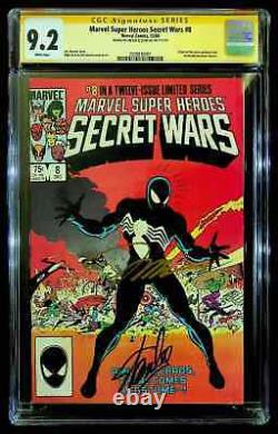 Super Heroes Secret Wars 8 SIGNED By Stan Lee and Jim Lee CGC 9.2 Marvel 1984
