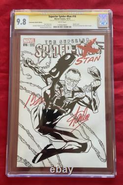 Superior Spider-Man #16 CGC 9.8 Sketch Cover Signed by Stan Lee & Humberto Ramos
