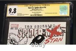 Superior Spider-Man #16 CGC 9.8 Stan Lee convention sketch variant Signed Ramos