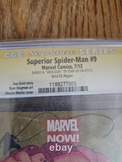 Superior Spider-man #9 CGC 9.8 SS Stan Lee Excelsior Quote, Old CGC Label
