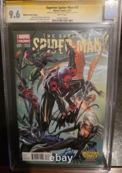 Superior SpiderMan 31 Midtown Comics Edition Signed By Stan Lee, J. Scott CGC 9.6