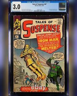 TALES OF SUSPNSE #47 CGC 3.0 Marvel 1963 1st MELTER, Stan Lee + Jack Kirby Cover