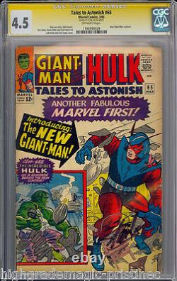 TALES TO ASTONISH #65 CGC 4.5 SS STAN LEE SIGNED CGC #1196990029 dns