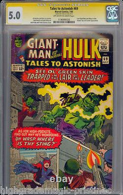 TALES TO ASTONISH #69 CGC 5.0 OWW SS STAN LEE SIGNED CGC #196990026 dns