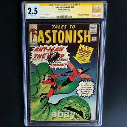 TALES to ASTONISH #44 SIGNED by STAN LEE! CGC 2.5 SS 1ST APP of the WASP