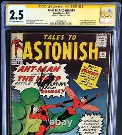 TALES to ASTONISH #44 SIGNED by STAN LEE! CGC 2.5 SS 1ST APP of the WASP