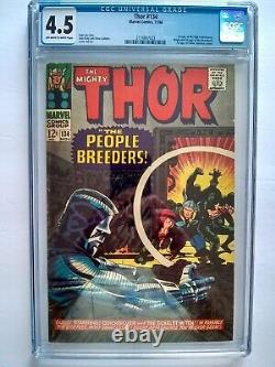 THOR # 134 CGC 4.5 1st High Evolutionary Villain in Guardians 3 movie 1966