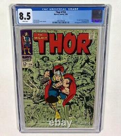 THOR #154 CGC 8.5 WHITE pages! (1st Mangog, Jack Kirby, Stan Lee) 1968 Marvel