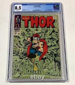 THOR #154 CGC 8.5 WHITE pages! (1st Mangog, Jack Kirby, Stan Lee) 1968 Marvel