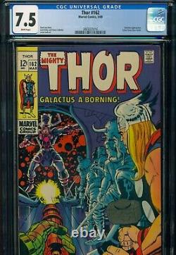 THOR #162 CGC 7.5 VF- Marvel Comics GALACTUS ORIGIN App STAN LEE JACK KIRBY KEY