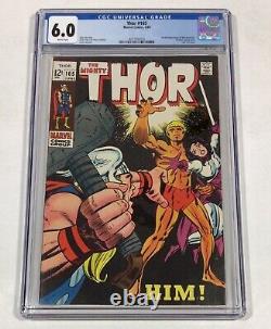 THOR #165 CGC 6.0 KEY! WHITE pages! (1st full Him Warlock) 1969 Marvel Comics