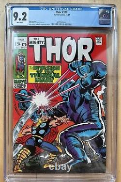 THOR #170 Marvel 1969 Jack Kirby Stan Lee Silver Age White Pages CGC 9.2