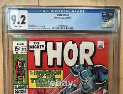 THOR #170 Marvel 1969 Jack Kirby Stan Lee Silver Age White Pages CGC 9.2