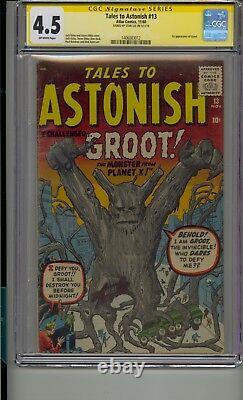 Tales To Astonish #13 Cgc 4.5 Ss Signed Stan Lee 1st Appearance Groot