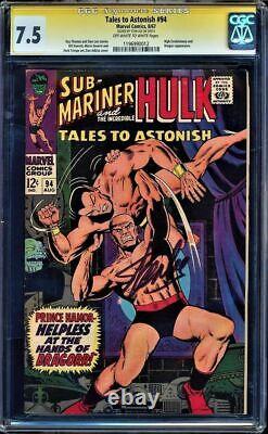 Tales To Astonish #94 Cgc 7.5 Oww Ss Stan Lee Signed Sig Series Cgc #1196990012
