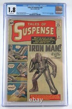 Tales of Suspense #39 CGC 1.8 1st Appearance Tony Stark Iron Man Marvel 1963 MCU