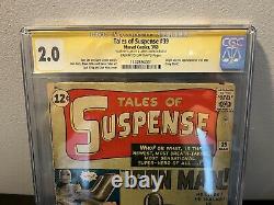 Tales of Suspense #39 CGC 2.0 SS Signed Stan Lee Larry Leiber 1st App Iron Man