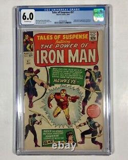 Tales of Suspense #57 CGC 6.0 BIG KEY! (1st Hawkeye & Origin) 1964 Marvel Comics