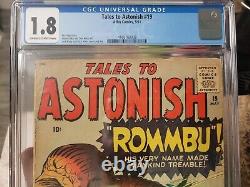 Tales to Astonish #19 (1961, Atlas) CGC 1.8- Kirby, Ditko Cover & Art, Stan Lee