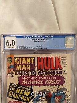 Tales to Astonish #65 CGC 6.0 Fine 1965 Kirby Ditko Stan Lee Hulk Giant Man