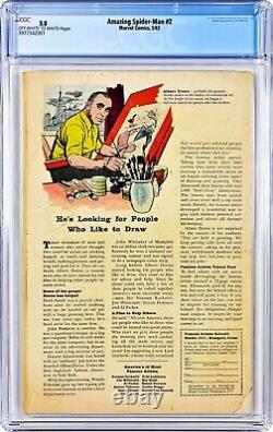 The AMAZING SPIDER-MAN #2 CGC 3.0 (original 1963)