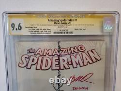 The Amazing Spider-Man #1 CGC 9.6 Skottie Young Cover Stan Lee Signature Plus 3