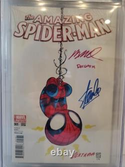 The Amazing Spider-Man #1 CGC 9.6 Skottie Young Cover Stan Lee Signature Plus 3