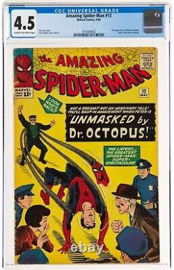 The Amazing Spider-Man #12 (5/64, Marvel Comics) CGC 4.5 VG + Doctor Octopus