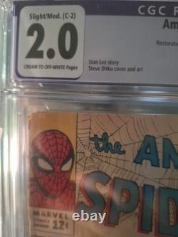 The Amazing Spider-Man #13 Cgc 2.0 Restored (Marvel Comics June 1964) The Amazing Spider-Man #13 Cgc 2.0 Restored (Marvel Comics June 1964)