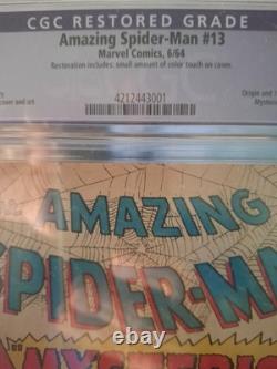 The Amazing Spider-Man #13 Cgc 2.0 Restored (Marvel Comics June 1964) The Amazing Spider-Man #13 Cgc 2.0 Restored (Marvel Comics June 1964)