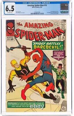 The Amazing Spider-Man #16 (Sep 1964, Marvel Comics) CGC 6.5 FN+ 1st Daredevil