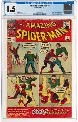 The Amazing Spider-Man #4 (Sep 1963, Marvel Comics) CGC 1.5 FR/GD 1st Sandman