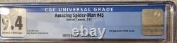 The Amazing Spider-Man #45 CGC 9.4, Stan LEE 1967