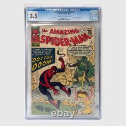 The Amazing Spider-Man #5 3.5 CGC Graded. 1st Dr. Doom Appearance! Marvel 1963