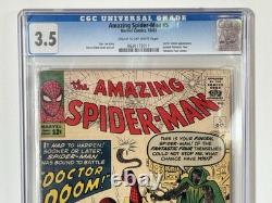 The Amazing Spider-Man #5 3.5 CGC Graded. 1st Dr. Doom Appearance! Marvel 1963