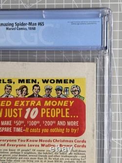 The Amazing Spider-Man 65 CGC 6.5 1968 Stan Lee & John Romita Graded Comic