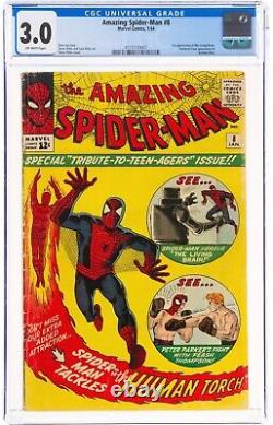 The Amazing Spider-Man #8 (Jan 1964, Marvel Comics) CGC 3.0 GD/VG Living Brain