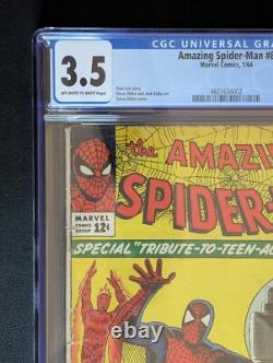 The Amazing Spider-Man #8 (Marvel January 1964) CGC 3.5 VG 1st Living Brain