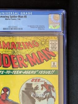 The Amazing Spider-Man #8 (Marvel January 1964) CGC 3.5 VG 1st Living Brain