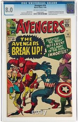 The Avengers #10 (Nov 1964, Marvel Comics) CGC 8.0 VF Immortus, Baron Zemo