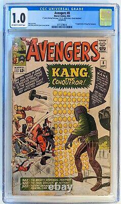 The Avengers #8, CGC 1.0 Inc, Stan Lee, Jack Kirby, first app Kang the conqueror