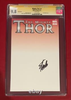 The Mighty Thor #1 Partial Blank Cover CGC SS 9.8 Signed by Stan Lee! Marvel