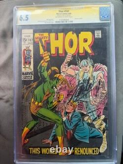 The Mighty Thor #167 Signed by Stan Lee, CGC Graded 6.5, Thor and Loki cover